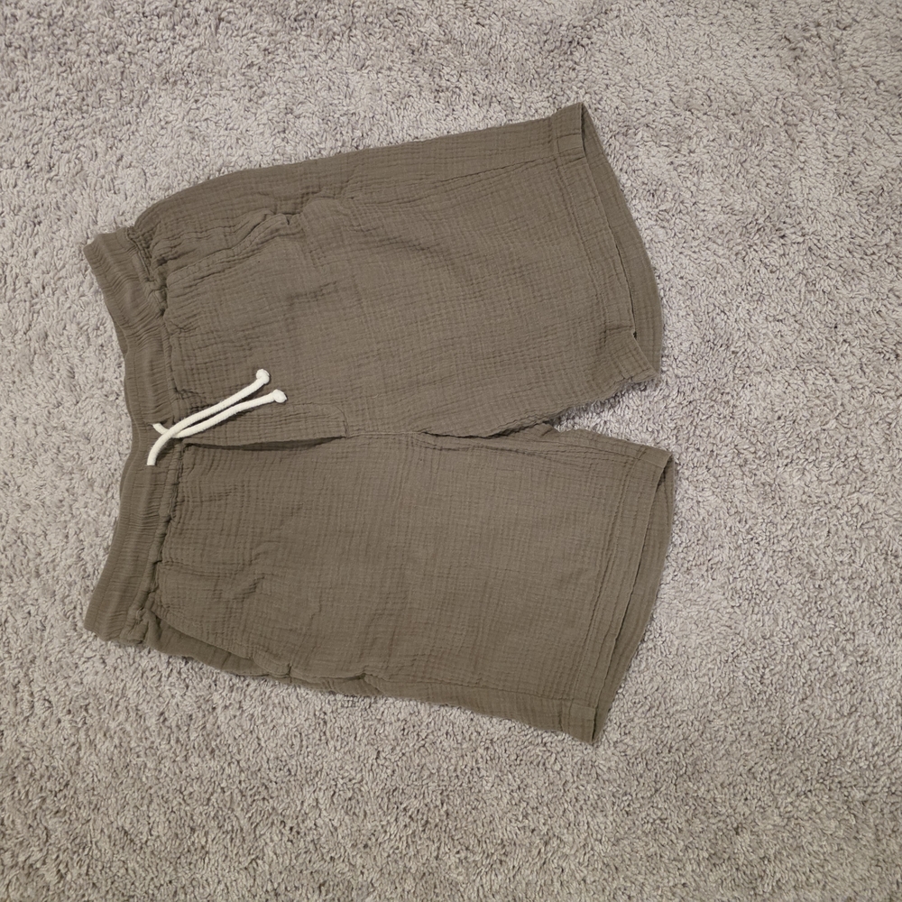 COS Brown Flat Front Shorts